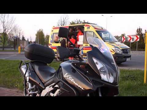Wypadek motocyklisty na ul. Poznańskiej na rondzie - 28.04.2018