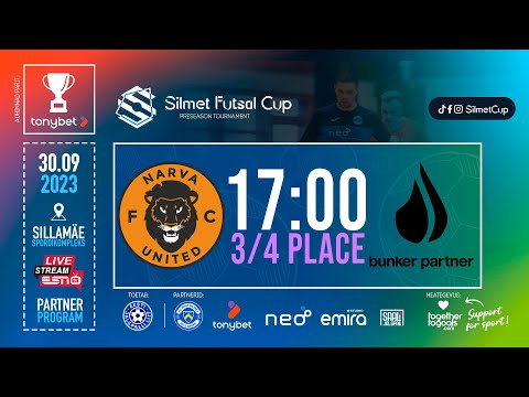 3-4 PLACE / NARVA UNITED FC - FC BUNKER PARTNER  / SILMET FUTSAL CUP 2023 / 30.09.2023 kell 17:00