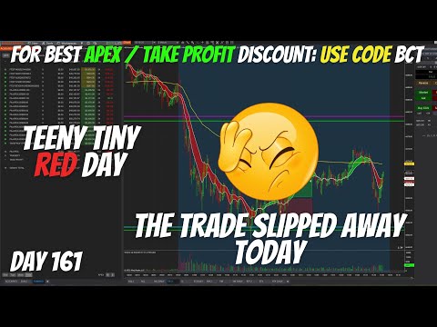 Day 161 - Teeny tiny RED day - I let a good trade slip away today