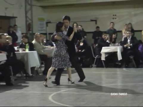  Kyoko Yamao  and  Hiroshi Yamao  are  dancing  to  the  tango  "  Tu Corazon  "