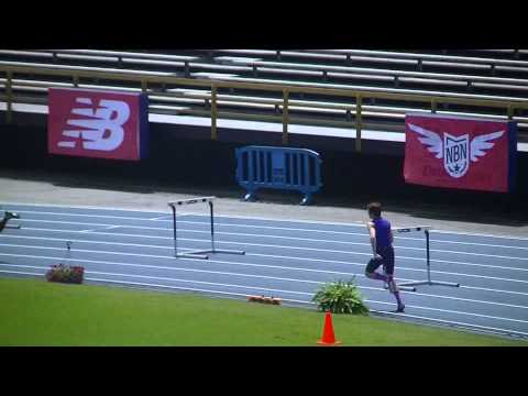 Connor Faint, New Balance Nationals outdoor 2014, first time 400m hurdles, 1st place