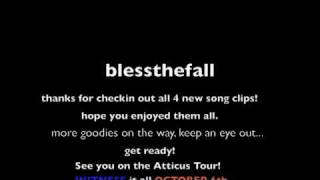 blessthefall - Song Clip #4 "You Deserve Nothing And I Hope You Get Less"