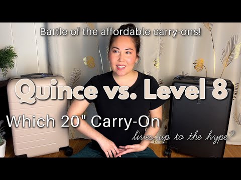 Cute + Affordable Carry-On Suitcases for Travel: Quince 20" Carry-On v. Level8 Textured Carry-On 20"