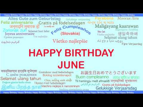 June   Languages Idiomas - Happy Birthday
