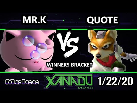 S@X 338 SSBM - Mr.K (Jigglypuff) Vs. Quote (Fox) Smash Melee Winners Round 2