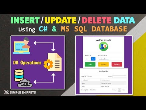 Insert Update Delete Data in MS SQL DB using ASP NET | Search Enabled Gridview using Datatables