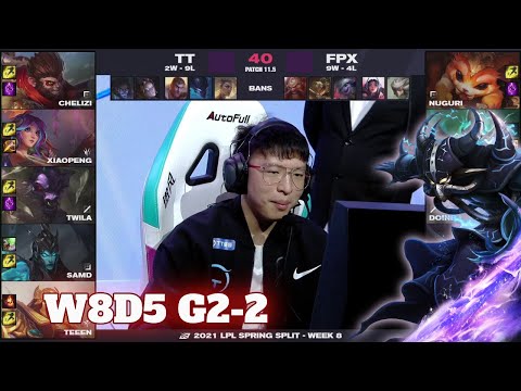 FPX vs TT - Game 2 | Week 8 Day 5 LPL Spring 2021 | FunPlus Phoenix vs TT G2