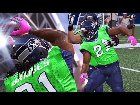 Madden 15 Career Mode Gameplay S3 - Most Ridiculous Defense EVER! Feigning for INTs
