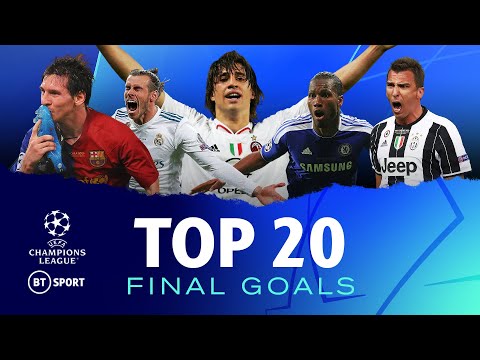 The Top 20 Goals In UEFA Champions League Finals | Ft. Messi, Drogba, Bale, Mandžukić & More