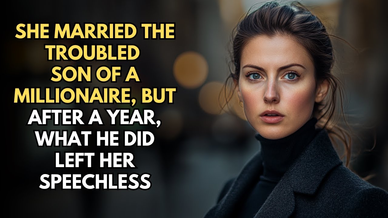 SHE MARRIED THE TROUBLED SON OF A MILLIONAIRE, BUT AFTER A YEAR, WHAT HE DID LEFT HER SPEECHLESS