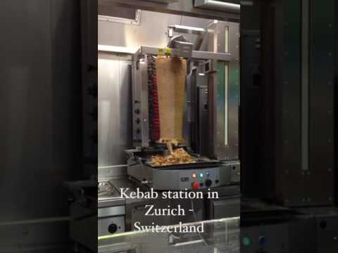 video 1, Robot kebab gaz automatique avec systeme bain-marie