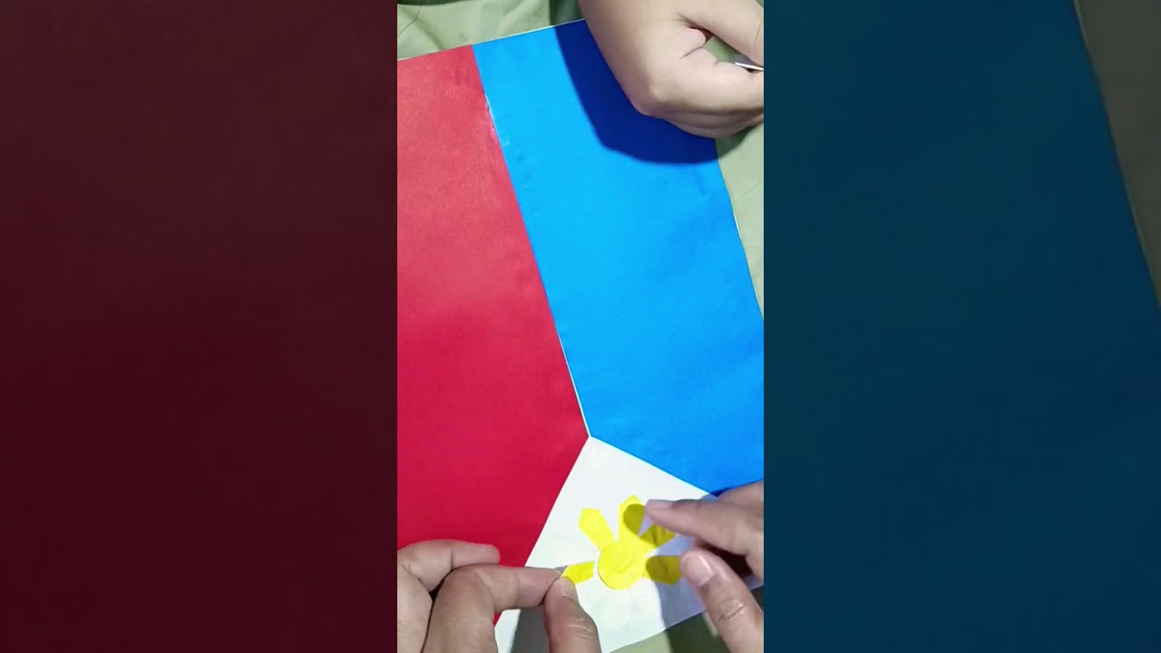 how to make flag of the Philippines 🇵🇭 #viral #shortvideo #satisfying #philippines #flag #viral