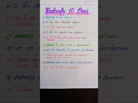 Beautiful few lines on butterfly/10 lines on butterfly in english/10 lines on butterfly/ butterfly