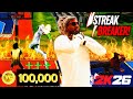 I MADE OVER 100K VC PULLING UP ON STREAKS IN NBA2K26 BEST LINEUP IN THE GAME