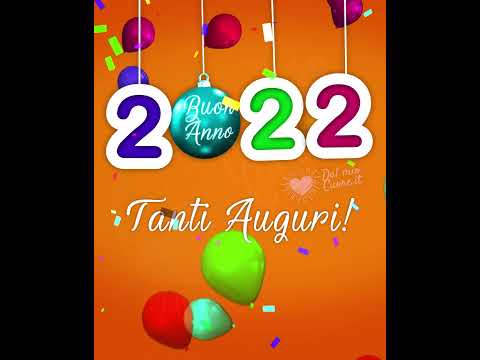 Buon anno 2022 Video e GIF colorato con palloncini