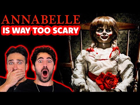 Easily scared man-babies freak out watching 'ANNABELLE'