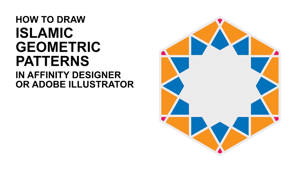 Draw an Islamic Geometric Pattern in vector graphics software Affinity Designer - Tutorial