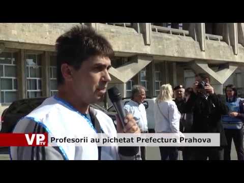 Profesorii au pichetat Prefectura Prahova