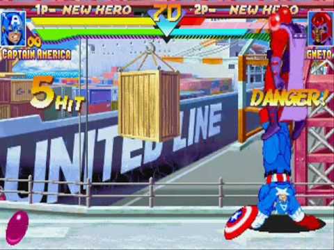 CPS2 - Marvel Super Heroes - Captain America combo