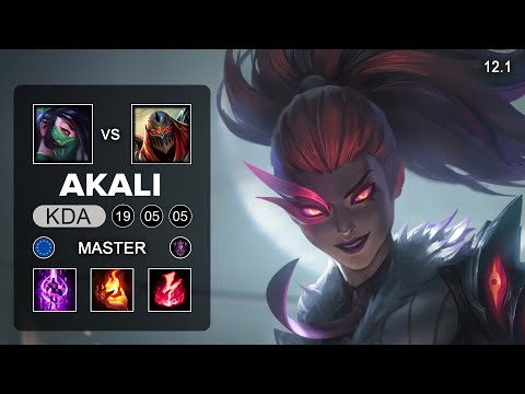Akali Mid vs Zed - EUW Master - Season 12 Patch 12.1