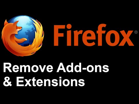 Firefox - Remove Add-ons and Extensions from Mozilla Firefox