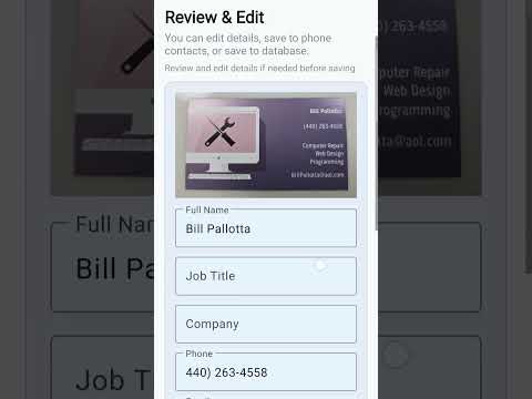 Biz Card Vault AI Scanner video thumbnail