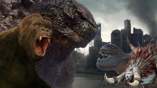 Godzilla and Kong vs Red Death and Bewilderbeast