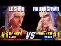 SF6 LESHAR 1 Ranked Elena Vs AKUTAGAWA 1 Ranked Manon High Level Gameplay