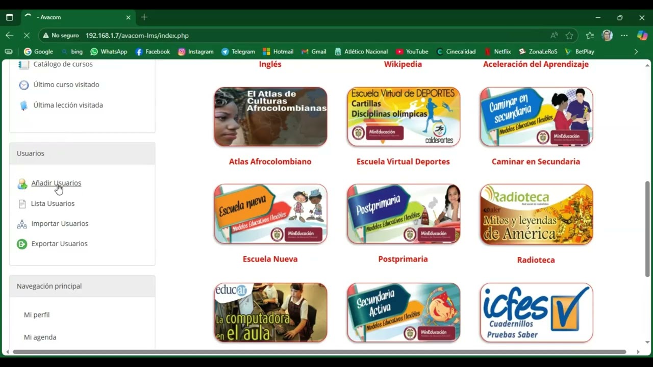 6. Cómo añadir usuarios 1 a 1 en la plataforma AVACOM SITE - Quindío