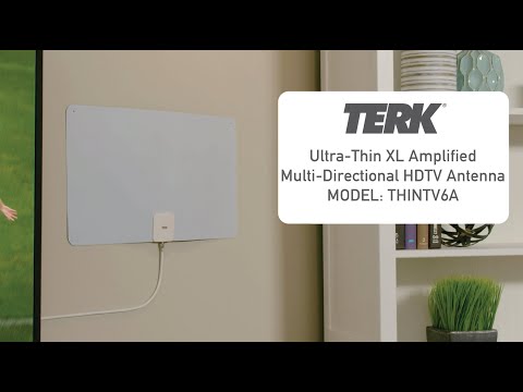 TERK THINTV6A Ultra-Thin XL Amplified Multi-Directional HDTV Antenna