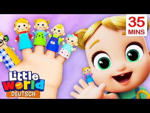 Die Finger-Familie | Fingerpuppen | Kinderlieder für Kleinkinder | Little World Deutsch