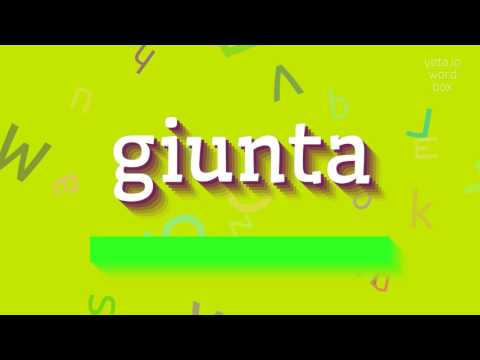 How to say "giunta"! (High Quality Voices)