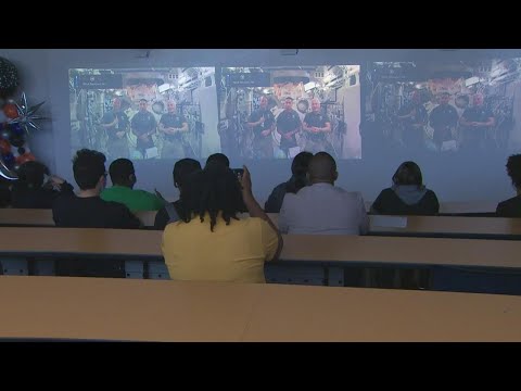 International Space Station astronauts answer questions live from HISD students