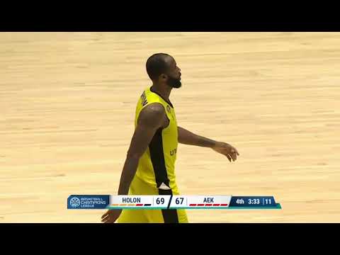 TC3 Hapoel Unet Credit Holon vs AEK   Offensive Foul   Basketball Champions League