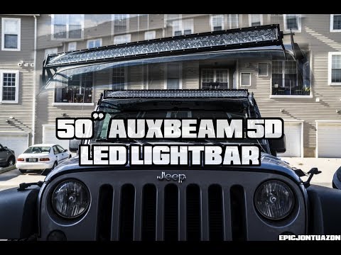 50" Auxbeam 5D LED Light Bar | 2017 Jeep Wrangler JK