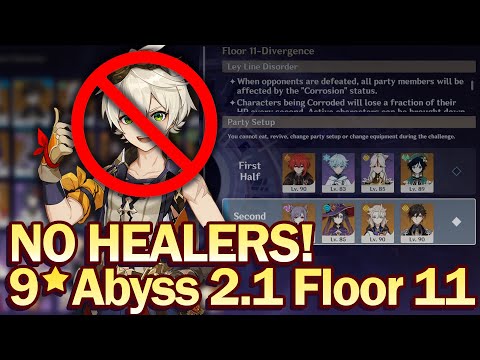 How to BEAT Floor 11 w/ NO HEALERS - Spiral Abyss 2.1 Corrosion | Genshin Impact