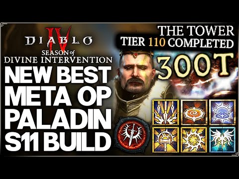 Diablo 4 - New Best OP 200 TRILLION DAMAGE Paladin Build - Season 11 Meta Tower Judgement Guide!