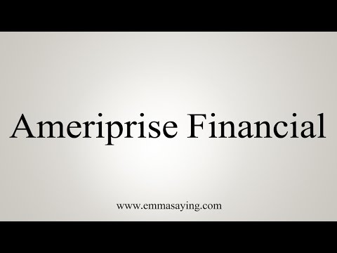 How to Pronounce Ameriprise Financial