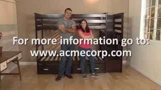 Allentown Twin Twin Bunkbed and  Trundle Assembly Video