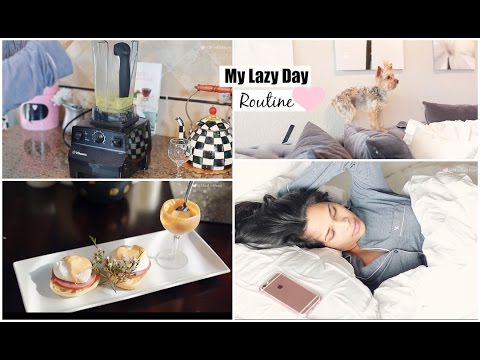 My Lazy Day Routine - Fall Morning Routine Brunch Recipe Eggs Benedict - MissLizHeart Video