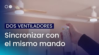 ¿Cómo sincronizar dos ventiladores con un mismo mando?