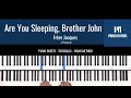 Are You Sleeping - Brother John (Easy Sheet Music - Piano Solo Tutorial - Piano Notion Method Book)