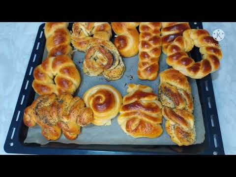 Формуем простые и сахарные булочки/Булочка туйуу/Булочканын туйуу турлору/Nazira Cake