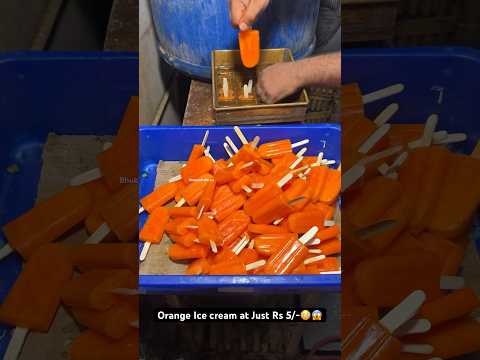 Orange Ice cream at Just Rs 5/-😳😱|| Indian Street Food