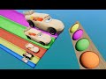 Big & Small MCQUEEN vs Slide Color with Portal Trap - Wooden Cars vs Rails - BeamNG #13