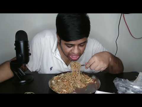 ASMR Eating Show | Egg 🍜 Chow & Veg Chop (Subal's)