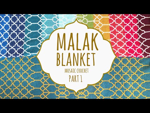 ✨ MALAK BLANKET ✨ PART 1 | Mosaic Crochet | Lanas y Ovillos in English