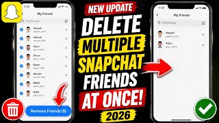 How To Delete Multiple Snapchat Friends At Once (2026) | Remove Multiple Friends