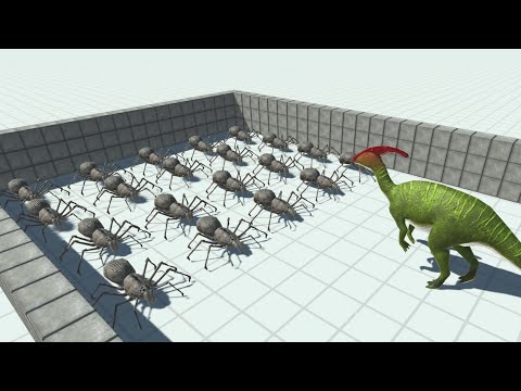 EVERY UNIT CAGED WITH 20x SPIDERS - Animal Revolt Battle Simulator