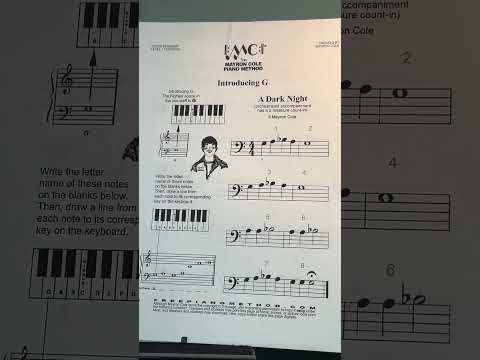 Music at the Piano #47c “A Dark Night”by Mayron Cole (Duet part)